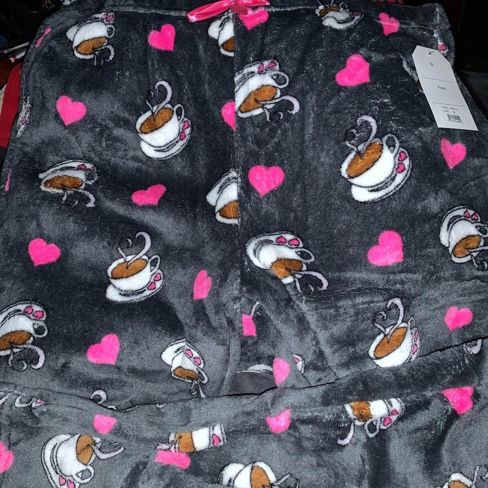 Coffee Time Plush Pants